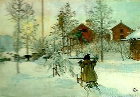 Carl Larsson garden och brygghuset oil painting image
